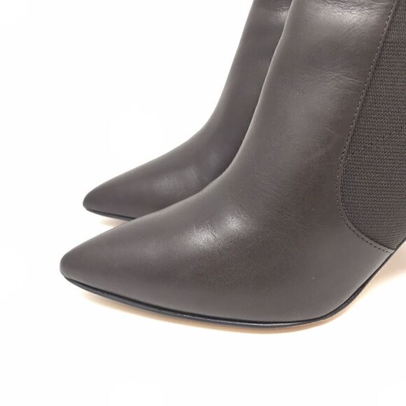 Michael Kors Chocolate Brown Soft Leather Woods Ankle Pointed Toe Booties Size 7 - Picture 7 of 14